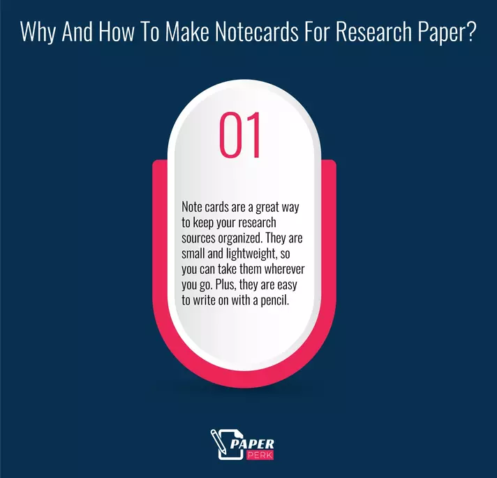 how to create notecards for research paper